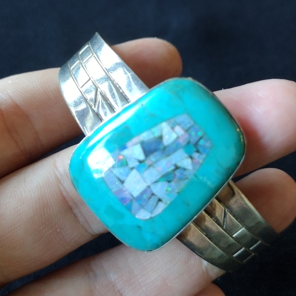 Jay King Sterling Silver Fire Opal and Turquoise DTR Bracelet - Picture 10 of 16